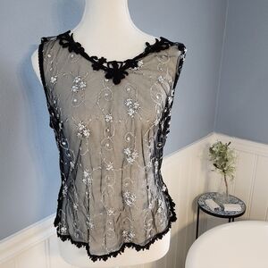 Sheer Tank With Sequins
